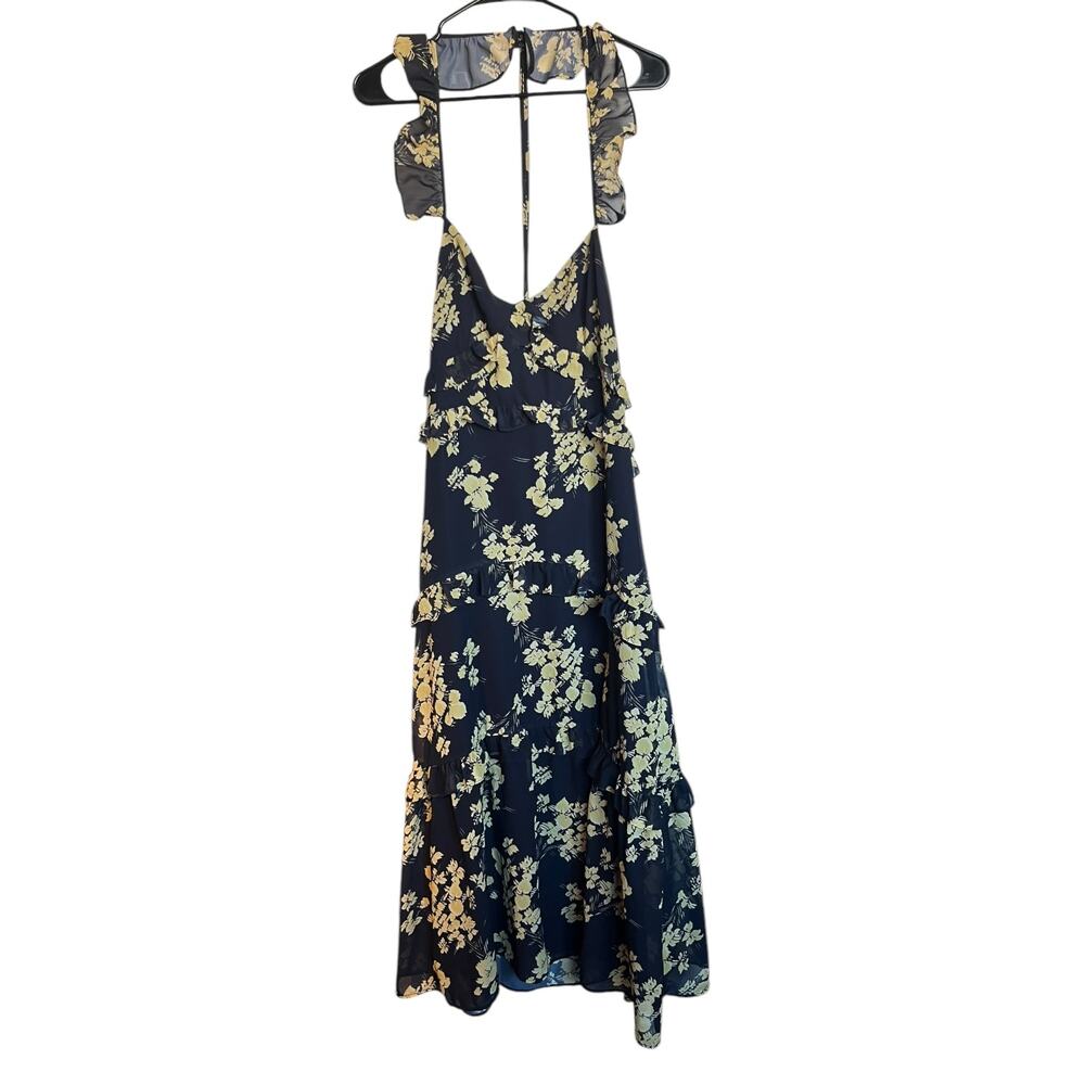 o.p.t. Floral Midi Dress in Navy and Yellow - Picture 13 of 13